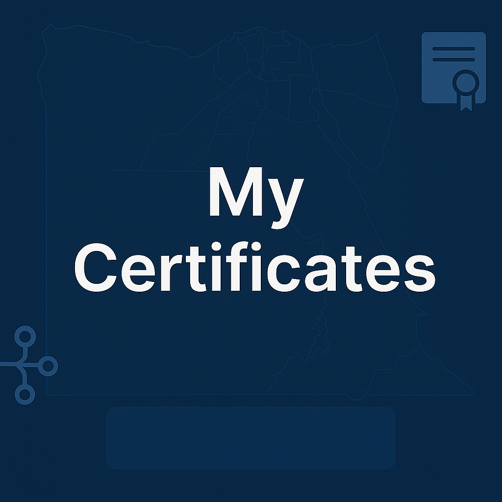 My Certificates